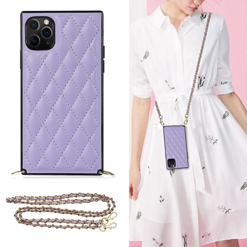 Elegant Rhombic Pattern Microfiber Leather +TPU Shockproof Case with Crossbody Strap Chain For iPhone 11 Pro(Purple)
Elegant Rhombic Pattern Microfiber Leather +TPU Shockproof Case with Crossbody Strap Chain For iPhone 11 Pro(Purple)