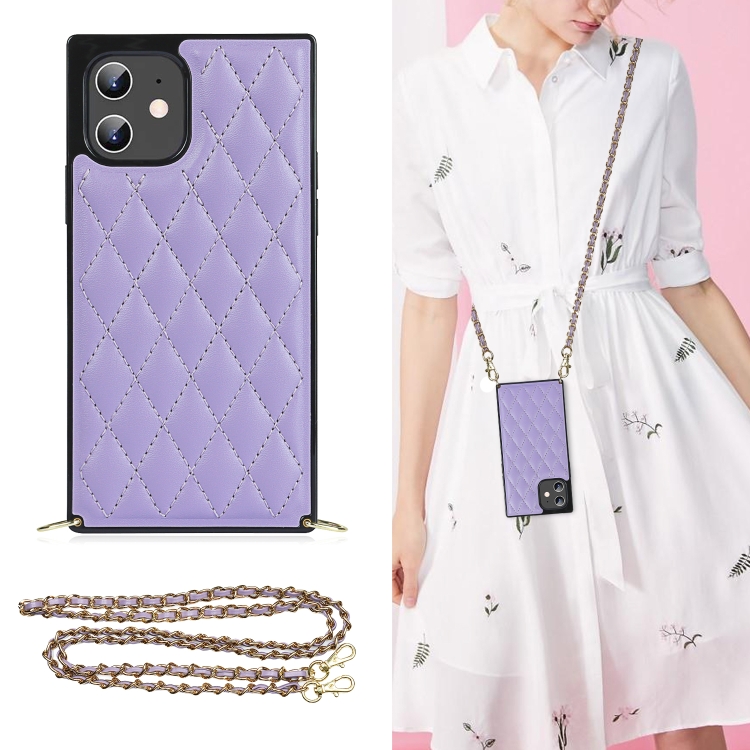 Elegant Rhombic Pattern Microfiber Leather +TPU Shockproof Case with Crossbody Strap Chain For iPhone 12 mini(Purple)
Elegant Rhombic Pattern Microfiber Leather +TPU Shockproof Case with Crossbody Strap Chain For iPhone 12 mini(Purple)