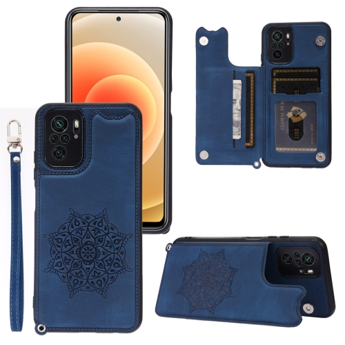 For Xiaomi Redmi Note 10 Mandala Embossed PU + TPU Case with Holder & Card Slots & Photo Frame & Strap(Blue)
For Xiaomi Redmi Note 10 Mandala Embossed PU + TPU Case with Holder & Card Slots & Photo Frame & Strap(Blue)