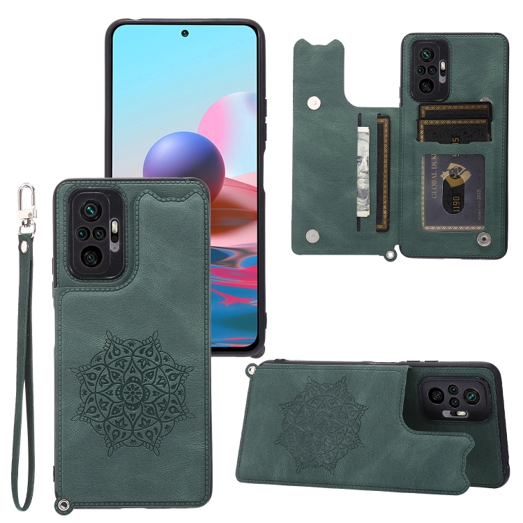 For Xiaomi Redmi Note 10 Pro Max Mandala Embossed PU + TPU Case with Holder & Card Slots & Photo Frame & Strap(Green)
For Xiaomi Redmi Note 10 Pro Max Mandala Embossed PU + TPU Case with Holder & Card Slots & Photo Frame & Strap(Green)