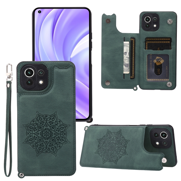 For Xiaomi Mi 11 Lite Mandala Embossed PU + TPU Case with Holder & Card Slots & Photo Frame & Strap(Green)
For Xiaomi Mi 11 Lite Mandala Embossed PU + TPU Case with Holder & Card Slots & Photo Frame & Strap(Green)