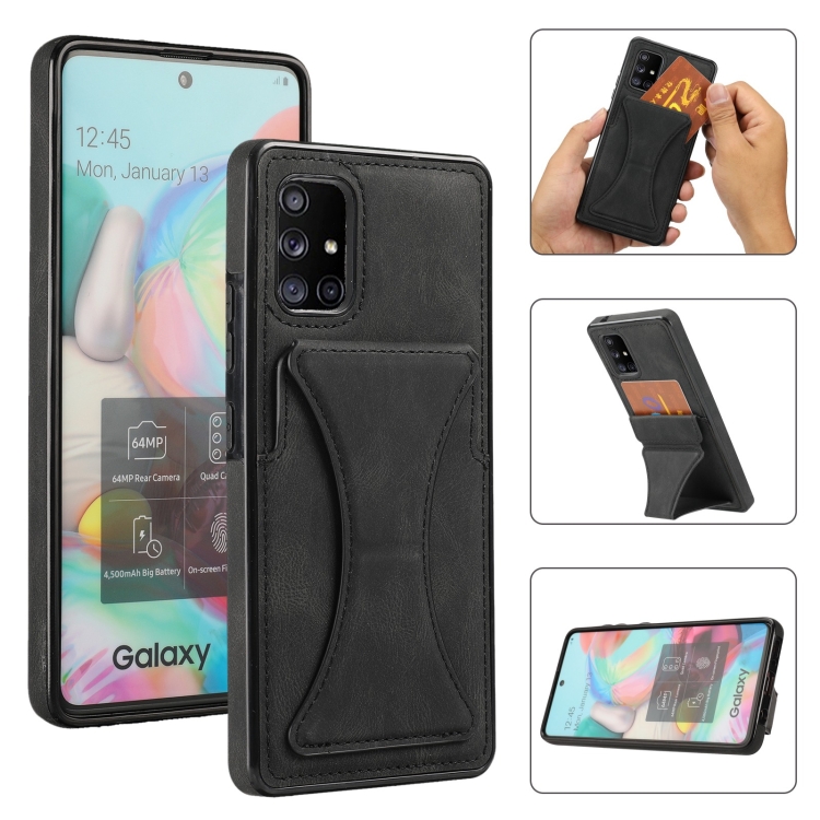 For Samsung Galaxy A51 5G Ultra-thin Shockproof Protective Case with Holder & Metal Magnetic Function(Black)
For Samsung Galaxy A51 5G Ultra-thin Shockproof Protective Case with Holder & Metal Magnetic Function(Black)