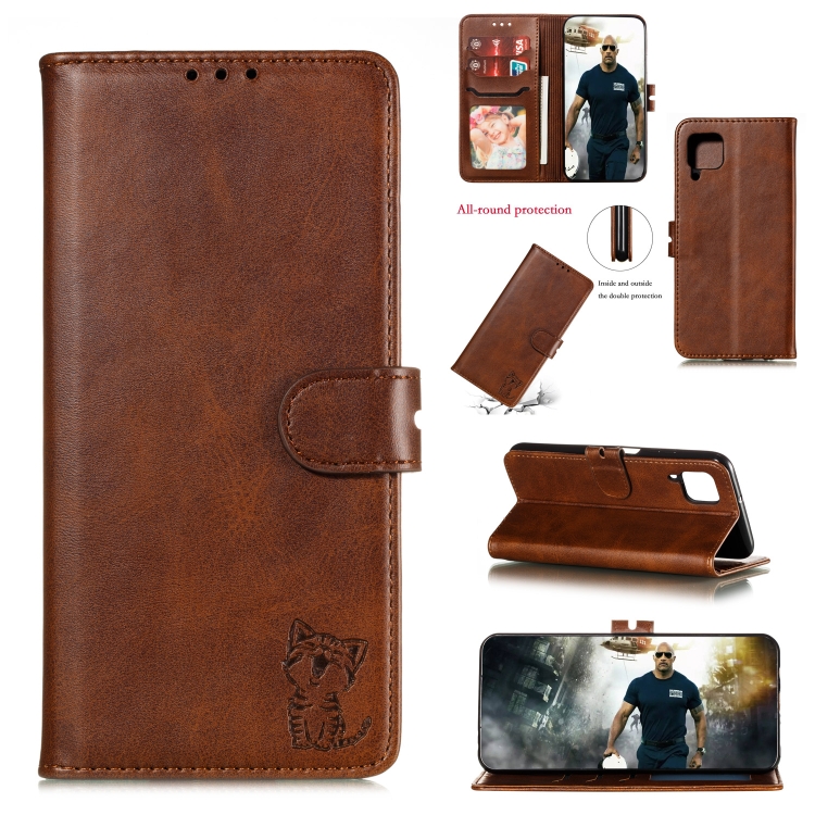 For Samsung Galaxy A12 Embossed Happy Cat Pattern Horizontal Flip Leather Case with Holder & Card Slots & Wallet(Brown)
For Samsung Galaxy A12 Embossed Happy Cat Pattern Horizontal Flip Leather Case with Holder & Card Slots & Wallet(Brown)