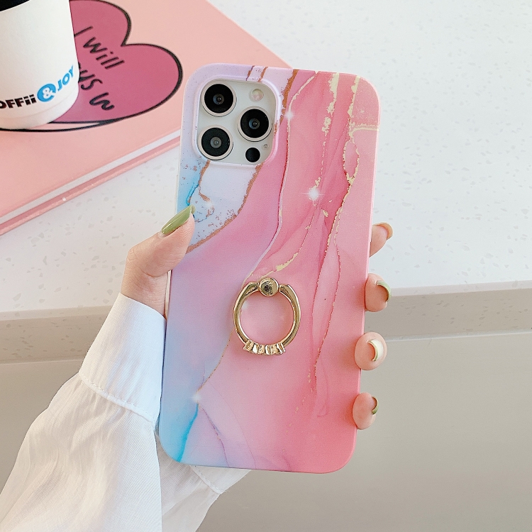 Frosted Watercolor Marble TPU Protective Case with Ring Holder For iPhone 12 / 12 Pro(Pink)
Frosted Watercolor Marble TPU Protective Case with Ring Holder For iPhone 12 / 12 Pro(Pink)
