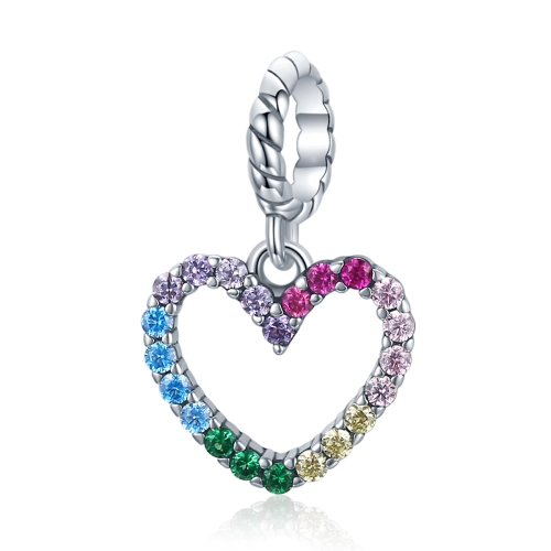 S925 Sterling Silver Rainbow Heart Pendant DIY Bracelet Necklace Accessories
S925 Sterling Silver Rainbow Heart Pendant DIY Bracelet Necklace Accessories