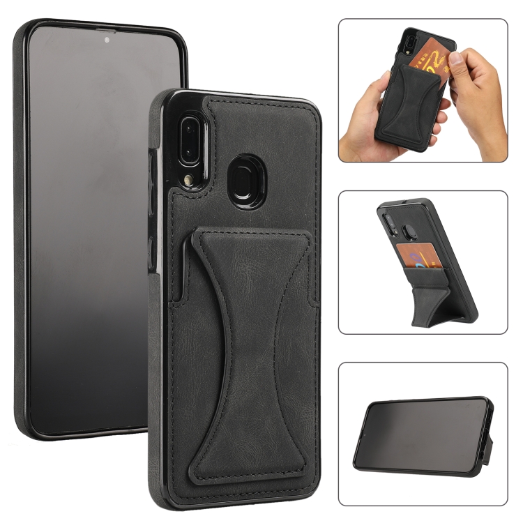 For Samsung Galaxy A30 Ultra-thin Shockproof Protective Case with Holder & Metal Magnetic Function(Black)
For Samsung Galaxy A30 Ultra-thin Shockproof Protective Case with Holder & Metal Magnetic Function(Black)