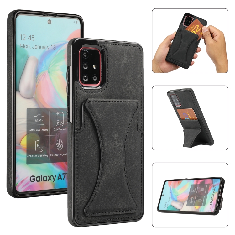 For Samsung Galaxy A71 Ultra-thin Shockproof Protective Case with Holder & Metal Magnetic Function(Black)
For Samsung Galaxy A71 Ultra-thin Shockproof Protective Case with Holder & Metal Magnetic Function(Black)