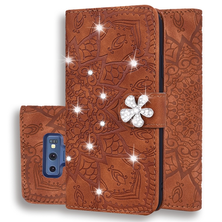 For Galaxy Note 9 Calf Pattern Diamond Mandala Double Folding Design Embossed Leather Case with Wallet & Holder & Card Slots(Brown)
For Galaxy Note 9 Calf Pattern Diamond Mandala Double Folding Design Embossed Leather Case with Wallet & Holder & Card Slots(Brown)