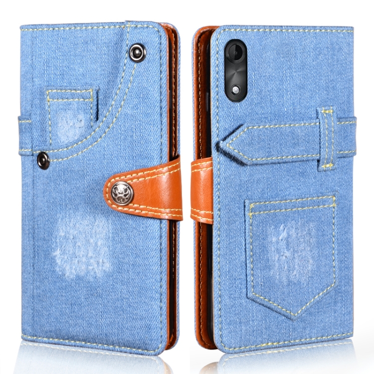 For Wiko Y51 Denim Horizontal Flip Leather Case with Holder & Card Slot & Wallet(Light Blue)
For Wiko Y51 Denim Horizontal Flip Leather Case with Holder & Card Slot & Wallet(Light Blue)