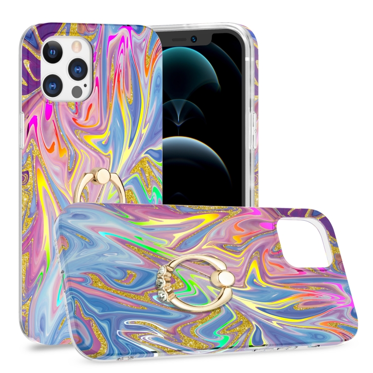 Laser Glitter Watercolor Pattern Shockproof Protective Case with Ring Holder For iPhone 12 / 12 Pro(FD1)
Laser Glitter Watercolor Pattern Shockproof Protective Case with Ring Holder For iPhone 12 / 12 Pro(FD1)