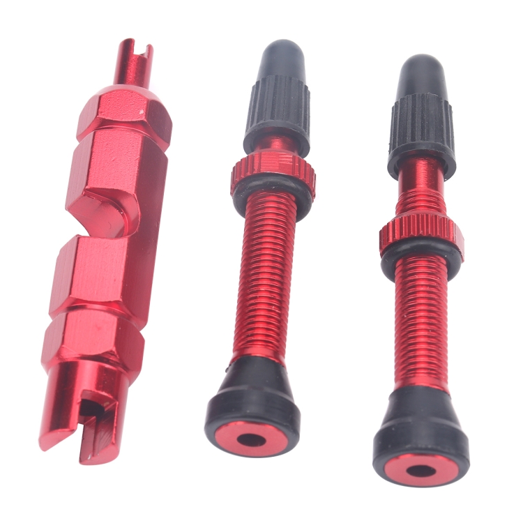 A5592 2 PCS 40mm Red French Tubeless Valve Core with Red Disassembly Tool for Road Bike 
A5592 2 PCS 40mm Red French Tubeless Valve Core with Red Disassembly Tool for Road Bike