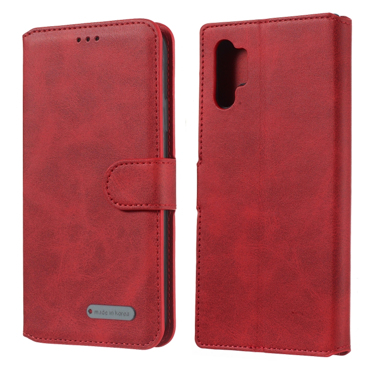 For Galaxy Note10+ Solid Color Buckle Horizontal Flip Leather Case with Wallet & Holder & Card Slots(Red)
For Galaxy Note10+ Solid Color Buckle Horizontal Flip Leather Case with Wallet & Holder & Card Slots(Red)