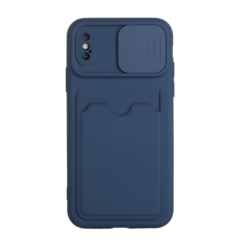 Sliding Camera Cover Design TPU Protective Case with Card Slot For iPhone XS / X(Dark Blue)
Sliding Camera Cover Design TPU Protective Case with Card Slot For iPhone XS / X(Dark Blue)