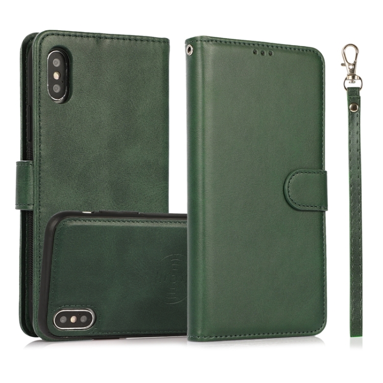 Calf Texture 2 in 1 Detachable Magnetic Back Cover Horizontal Flip Leather Case with Holder & Card Slots & Wallet & Photo Frame For iPhone XS / X (Green)
Calf Texture 2 in 1 Detachable Magnetic Back Cover Horizontal Flip Leather Case with Holder & Card Slots & Wallet & Photo Frame For iPhone XS / X (Green)