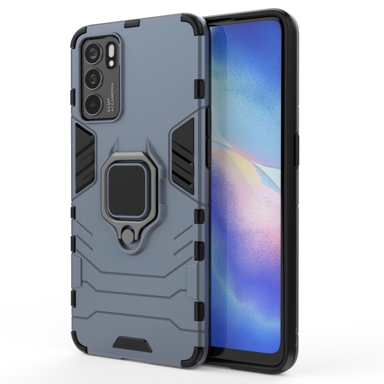 For OPPO Reno6 5G Shockproof PC + TPU Protective Case with Magnetic Ring Holder(Navy Blue)
For OPPO Reno6 5G Shockproof PC + TPU Protective Case with Magnetic Ring Holder(Navy Blue)