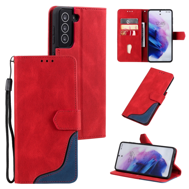 For Samsung Galaxy S21 FE Three-color Stitching Calf Texture Horizontal Flip Leather Case with Holder & Card Slots & Wallet(Red)
For Samsung Galaxy S21 FE Three-color Stitching Calf Texture Horizontal Flip Leather Case with Holder & Card Slots & Wallet(Red)