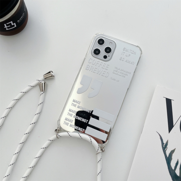 Four-corner Shockproof Mirror Series Coffee Brewed Protective Case with Lanyard For iPhone 12 / 12 Pro
Four-corner Shockproof Mirror Series Coffee Brewed Protective Case with Lanyard For iPhone 12 / 12 Pro