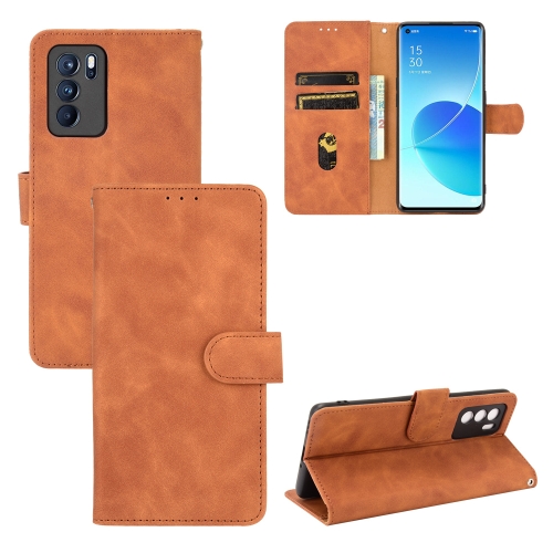 For OPPO Reno6 Pro Solid Color Skin Feel Magnetic Buckle Horizontal Flip Calf Texture PU Leather Case with Holder & Card Slots & Wallet(Brown)
For OPPO Reno6 Pro Solid Color Skin Feel Magnetic Buckle Horizontal Flip Calf Texture PU Leather Case with Holder & Card Slots & Wallet(Brown)
