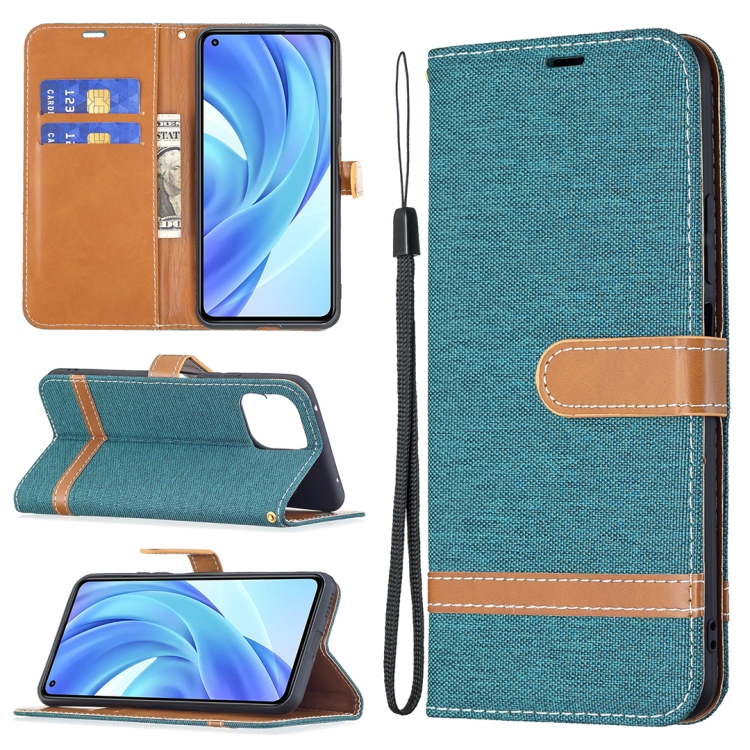 For Xiaomi Mi 11 Lite Color Matching Denim Texture Horizontal Flip Leather Case with Holder & Card Slots & Wallet & Lanyard(Green)
For Xiaomi Mi 11 Lite Color Matching Denim Texture Horizontal Flip Leather Case with Holder & Card Slots & Wallet & Lanyard(Green)