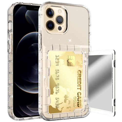 Shockproof PC + TPU Protective Case with Card Slots & Mirror For iPhone 12 Pro Max(Transparent with Glitter)
Shockproof PC + TPU Protective Case with Card Slots & Mirror For iPhone 12 Pro Max(Transparent with Glitter)