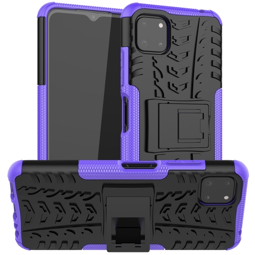 For Samsung Galaxy A22 5G Tire Texture Shockproof TPU+PC Protective Case with Holder(Purple)
For Samsung Galaxy A22 5G Tire Texture Shockproof TPU+PC Protective Case with Holder(Purple)