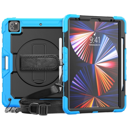 Shockproof Colorful Silicone + PC Protective Case with Holder & Shoulder Strap & Hand Strap & Pen Slot For iPad Pro 12.9 2021 / 2020 / 2018(Sky Blue Silicone)
Shockproof Colorful Silicone + PC Protective Case with Holder & Shoulder Strap & Hand Strap & Pen Slot For iPad Pro 12.9 2021 / 2020 / 2018(Sky Blue Silicone)