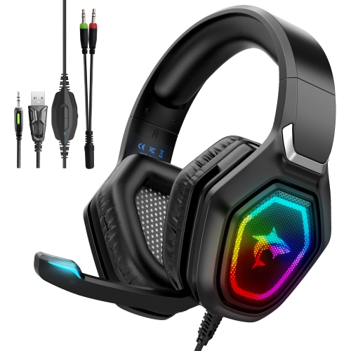 J-ANKKA F3 3.5mm Single Plug Colorful RGB Lighting Gaming Headset with Microphone
J-ANKKA F3 3.5mm Single Plug Colorful RGB Lighting Gaming Headset with Microphone