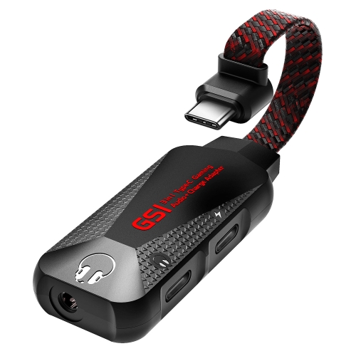 PLEXTONE GS1 3 in 1 USB-C / Type-C to 3.5mm Earphone Charging Adapter Phone Game Sound Card(Black)
PLEXTONE GS1 3 in 1 USB-C / Type-C to 3.5mm Earphone Charging Adapter Phone Game Sound Card(Black)