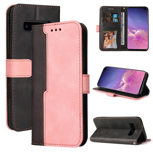 For Samsung Galaxy S10+ Business Stitching-Color Horizontal Flip PU Leather Case with Holder & Card Slots & Photo Frame(Pink)
For Samsung Galaxy S10+ Business Stitching-Color Horizontal Flip PU Leather Case with Holder & Card Slots & Photo Frame(Pink)