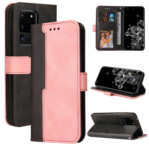 For Samsung Galaxy S20 Ultra Business Stitching-Color Horizontal Flip PU Leather Case with Holder & Card Slots & Photo Frame(Pink)
For Samsung Galaxy S20 Ultra Business Stitching-Color Horizontal Flip PU Leather Case with Holder & Card Slots & Photo Frame(Pink)