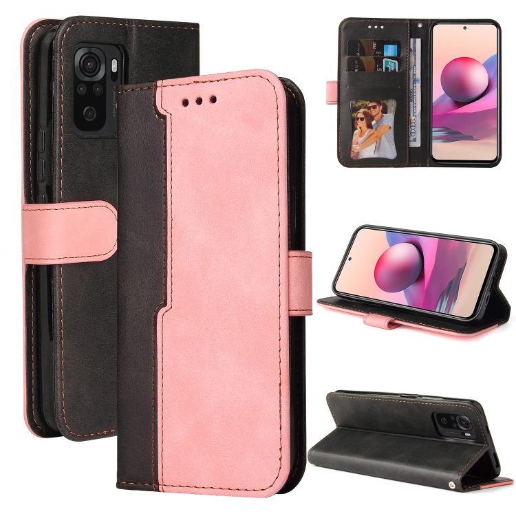 For Xiaomi Redmi Note 10 5G / Poco M3 Pro Business Stitching-Color Horizontal Flip PU Leather Case with Holder & Card Slots & Photo Frame(Pink)
For Xiaomi Redmi Note 10 5G / Poco M3 Pro Business Stitching-Color Horizontal Flip PU Leather Case with Holder & Card Slots & Photo Frame(Pink)