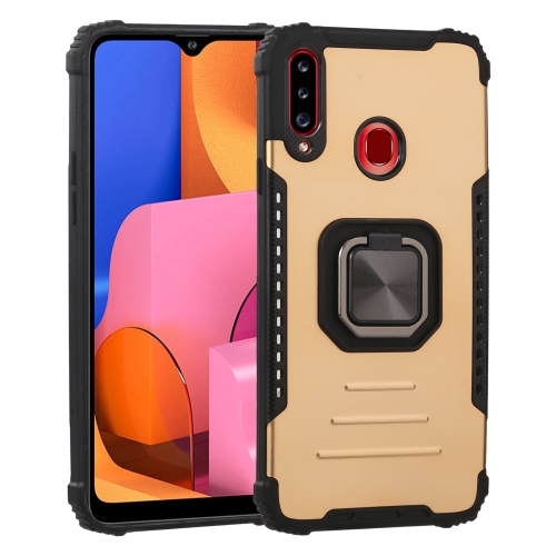 For Samsung Galaxy A20s Fierce Warrior Series Armor All-inclusive Shockproof Aluminum Alloy + TPU Protective Case with Ring Holder(Gold)
For Samsung Galaxy A20s Fierce Warrior Series Armor All-inclusive Shockproof Aluminum Alloy + TPU Protective Case with Ring Holder(Gold)