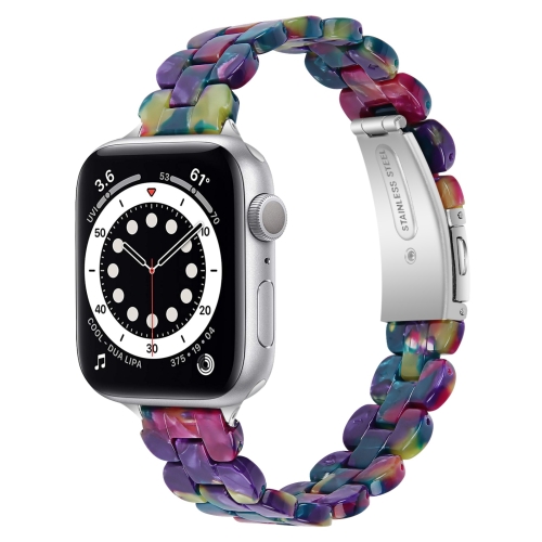 Oval Resin Replacement Strap Watchband For Apple Watch Series 6 & SE & 5 & 4 40mm / 3 & 2 & 1 38mm(Purple Green Flower)
Oval Resin Replacement Strap Watchband For Apple Watch Series 6 & SE & 5 & 4 40mm / 3 & 2 & 1 38mm(Purple Green Flower)