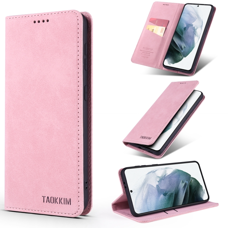 For Samsung Galaxy S21 5G TAOKKIM Retro Matte PU Horizontal Flip Leather Case with Holder & Card Slots(Pink)
For Samsung Galaxy S21 5G TAOKKIM Retro Matte PU Horizontal Flip Leather Case with Holder & Card Slots(Pink)