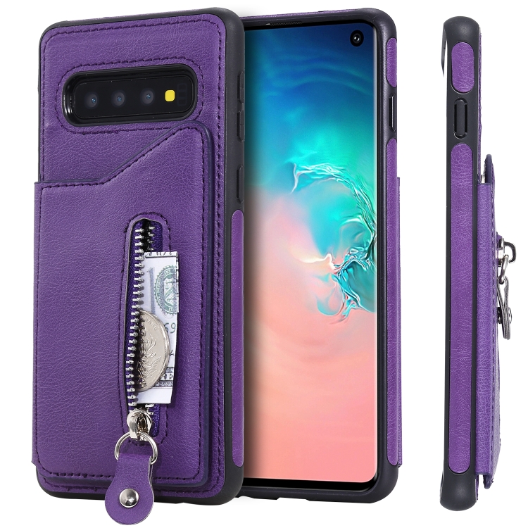 For Galaxy S10 Solid Color Double Buckle Zipper Shockproof Protective Case(Purple)
For Galaxy S10 Solid Color Double Buckle Zipper Shockproof Protective Case(Purple)