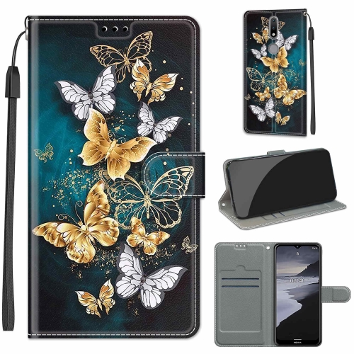 For Nokia 2.4 Voltage Colored Drawing Magnetic Clasp Horizontal Flip PU Leather Case with Holder & Card Slots(C20 Gold Silver Flying Butterflies)
For Nokia 2.4 Voltage Colored Drawing Magnetic Clasp Horizontal Flip PU Leather Case with Holder & Card Slots(C20 Gold Silver Flying Butterflies)