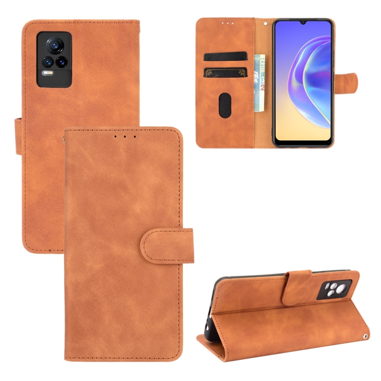 For Vivo V21e 5G Solid Color Skin Feel Magnetic Buckle Horizontal Flip Calf Texture PU Leather Case with Holder & Card Slots & Wallet(Brown)
For Vivo V21e 5G Solid Color Skin Feel Magnetic Buckle Horizontal Flip Calf Texture PU Leather Case with Holder & Card Slots & Wallet(Brown)
