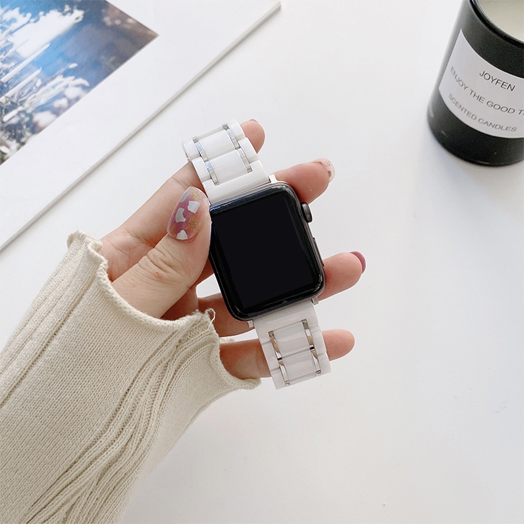 Five Beads Ceramic Steel Replacement Watchbands For Apple Watch Series 6 & SE & 5 & 4 44mm / 3 & 2 & 1 42mm(White + Silver)
Five Beads Ceramic Steel Replacement Watchbands For Apple Watch Series 6 & SE & 5 & 4 44mm / 3 & 2 & 1 42mm(White + Silver)