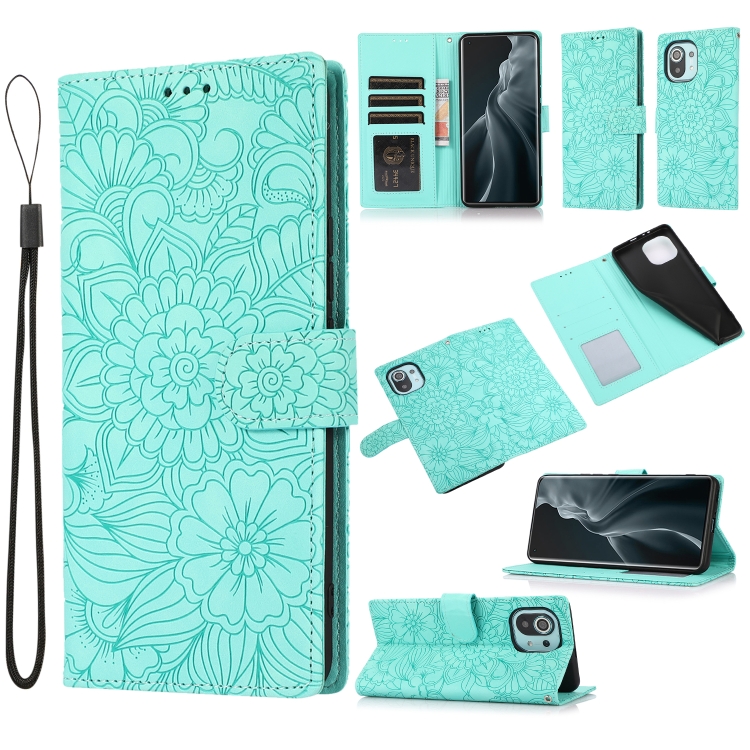 For Xiaomi Mi 11 Skin Feel Embossed Sunflower Horizontal Flip Leather Case with Holder & Card Slots & Wallet & Lanyard(Green)
For Xiaomi Mi 11 Skin Feel Embossed Sunflower Horizontal Flip Leather Case with Holder & Card Slots & Wallet & Lanyard(Green)