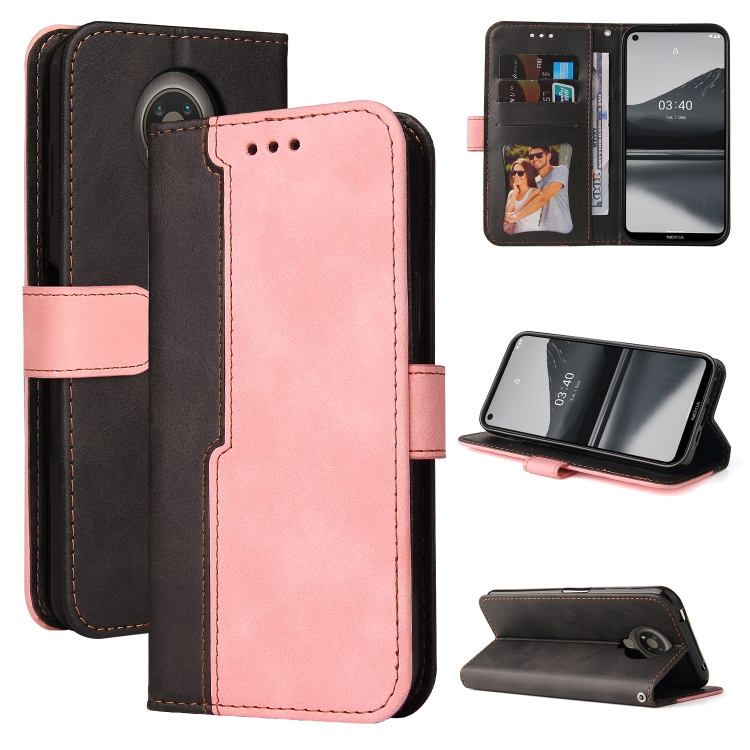 For Nokia 3.4 / 5.4 Business Stitching-Color Horizontal Flip PU Leather Case with Holder & Card Slots & Photo Frame(Pink)
For Nokia 3.4 / 5.4 Business Stitching-Color Horizontal Flip PU Leather Case with Holder & Card Slots & Photo Frame(Pink)