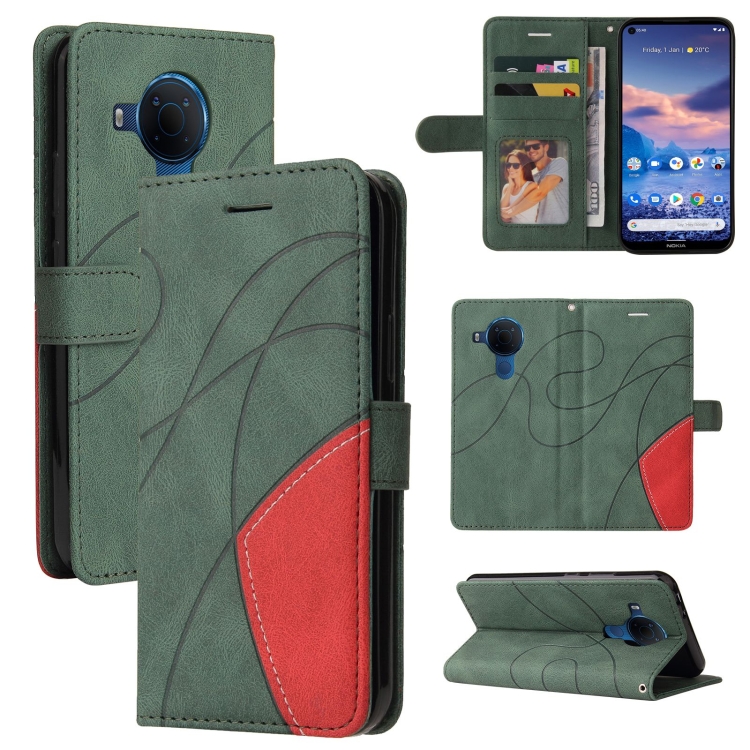 For Nokia 3.4 / 5.4 Dual-color Splicing Horizontal Flip PU Leather Case with Holder & Card Slots & Wallet(Green)
For Nokia 3.4 / 5.4 Dual-color Splicing Horizontal Flip PU Leather Case with Holder & Card Slots & Wallet(Green)