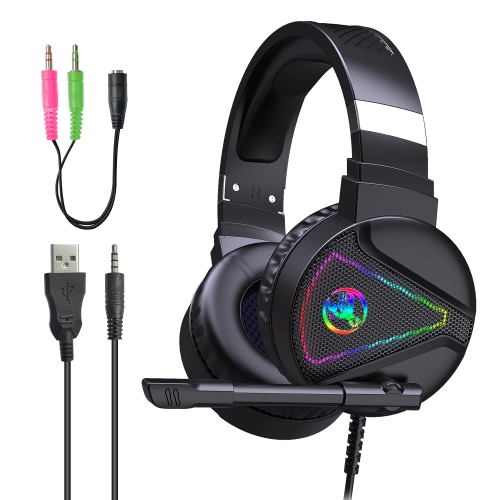 HXSJ F16 3.5mm + USB Port RGB Light Stereo Gaming Headset with Microphone(Black)
HXSJ F16 3.5mm + USB Port RGB Light Stereo Gaming Headset with Microphone(Black)