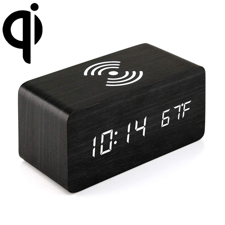 KD8801 5W Wooden Creative Wireless Charger LED Mirror Digital Display Sub-alarm Clock, Regular Style(Black Wood White Characters)
KD8801 5W Wooden Creative Wireless Charger LED Mirror Digital Display Sub-alarm Clock, Regular Style(Black Wood White Characters)