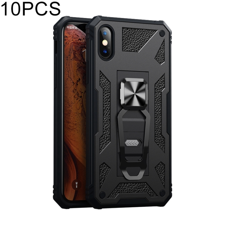 10 PCS Variety Armor TPU + PC Shockproof Magnetic Protective Case with Folding Clip Holder For iPhone XS / X(Black)
10 PCS Variety Armor TPU + PC Shockproof Magnetic Protective Case with Folding Clip Holder For iPhone XS / X(Black)