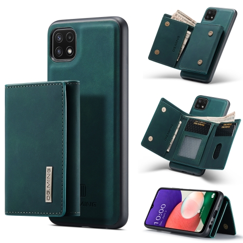 For Samsung Galaxy A22 5G DG.MING M1 Series 3-Fold Multi Card Wallet + Magnetic Back Cover Shockproof Case with Holder Function(Green)
For Samsung Galaxy A22 5G DG.MING M1 Series 3-Fold Multi Card Wallet + Magnetic Back Cover Shockproof Case with Holder Function(Green)