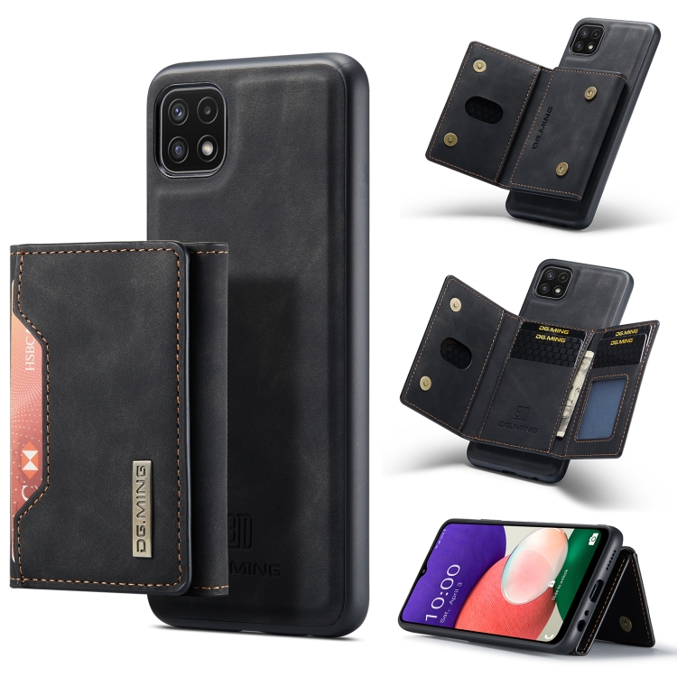 For Samsung Galaxy A22 5G DG.MING M2 Series 3-Fold Multi Card Bag + Magnetic Back Cover Shockproof Case with Wallet & Holder Function(Black)
For Samsung Galaxy A22 5G DG.MING M2 Series 3-Fold Multi Card Bag + Magnetic Back Cover Shockproof Case with Wallet & Holder Function(Black)
