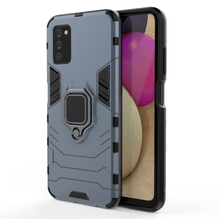 For Samsung Galaxy A03s EU Version PC + TPU Shockproof Protective Case with Magnetic Ring Holder(Navy Blue)
For Samsung Galaxy A03s EU Version PC + TPU Shockproof Protective Case with Magnetic Ring Holder(Navy Blue)