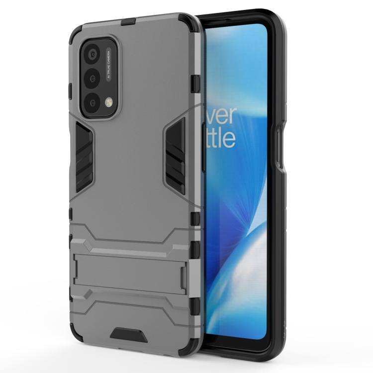 For OnePlus Nord N200 5G PC + TPU Shockproof Protective Case with Holder(Grey)
For OnePlus Nord N200 5G PC + TPU Shockproof Protective Case with Holder(Grey)