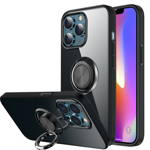 Shockproof Matte Transparent TPU Protective Case with Ring Holder For iPhone 13 Pro(Black)
Shockproof Matte Transparent TPU Protective Case with Ring Holder For iPhone 13 Pro(Black)