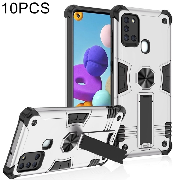 For Samsung Galaxy A21s 10 PCS Shockproof TPU + PC Protective Case with Invisible Holder(Silver)
For Samsung Galaxy A21s 10 PCS Shockproof TPU + PC Protective Case with Invisible Holder(Silver)